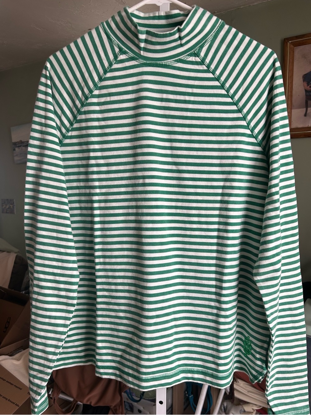 Free People Restoration Top in Sailor Stripe Green Glow